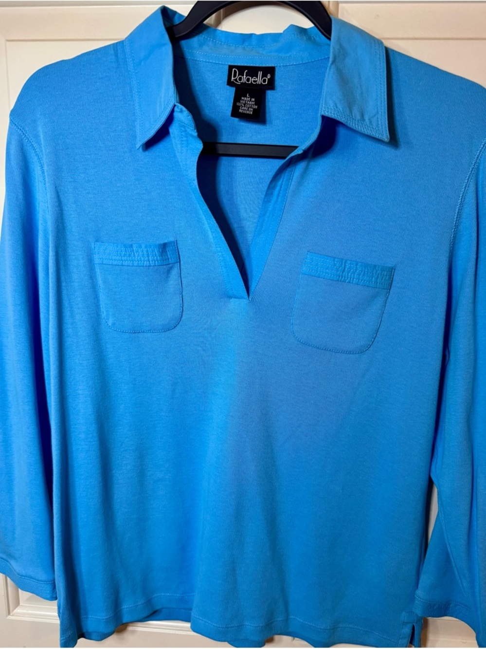 Rafaella Blue 100% Cotton Shirt  **NWT** - Picture 7 of 8